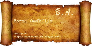 Borsi Amália névjegykártya